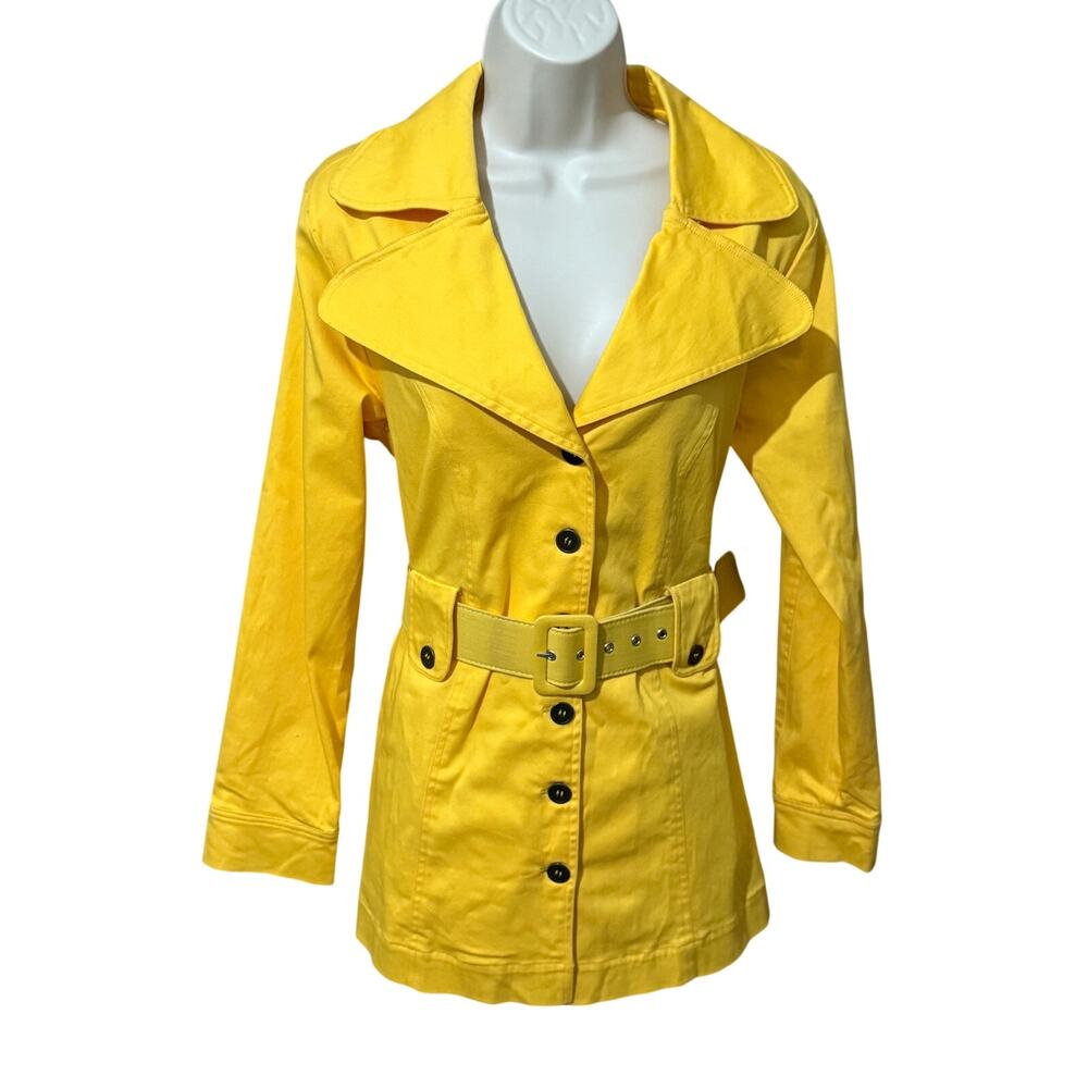 Smak Parlour Unique Vintage Yellow Belted Jacket M NWOT